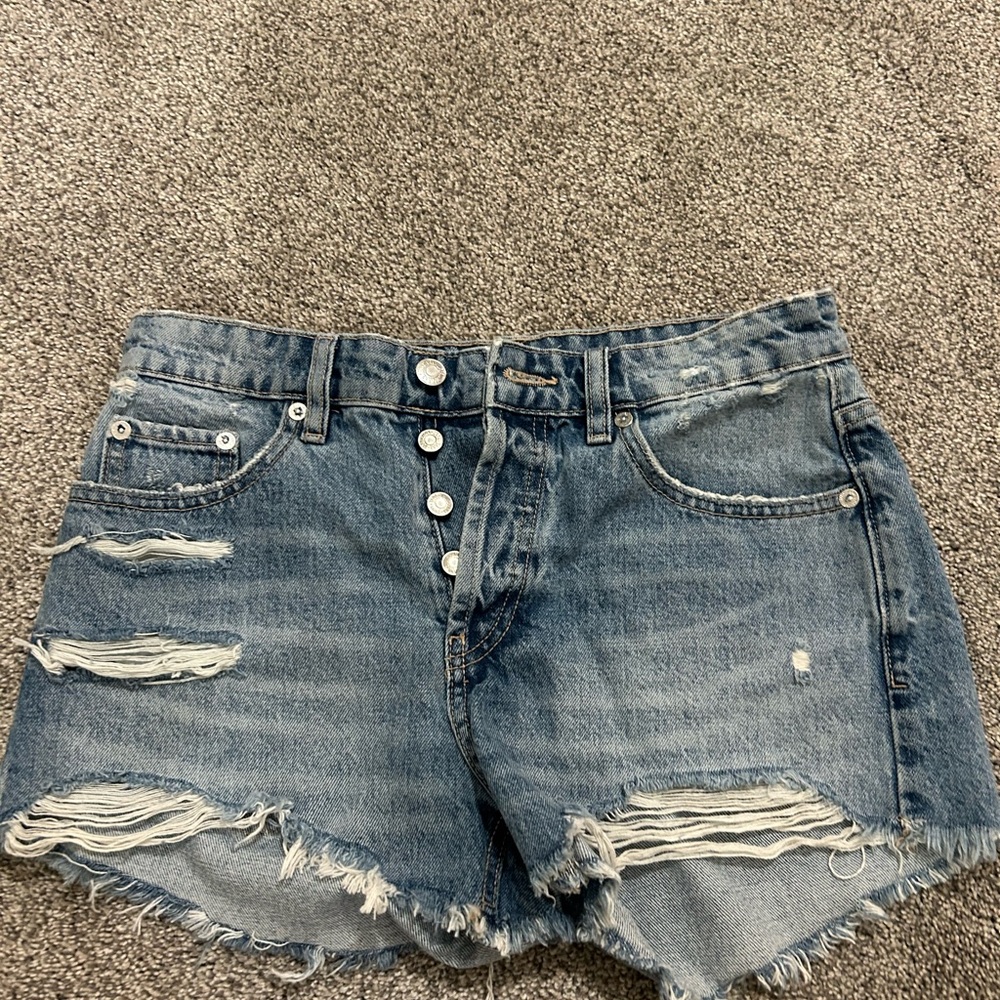 Zara Denim Distressed Women Shorts
